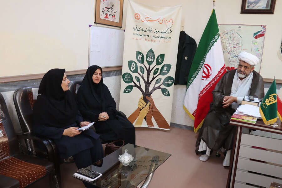 سفر مدیرکل بهزیستی استان اردبیل به شهرستان نمین و دیدار با امام‌جمعه شهرستان نمین 