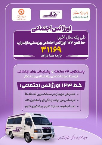 اینفوگرافیک | طی یک سال اخیر؛ خط تلفن ۱۲۳ اورژانس اجتماعی بهزیستی مازندران، ۳۱۱۶۹ بار به صدا درآمد