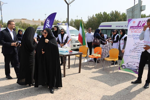 رژه خودرویی اورژانس اجتماعی ۱۲۳ بهزیستی در بوشهر؛ نمادی از حضور فعال در جامعه در هفته بهزیستی