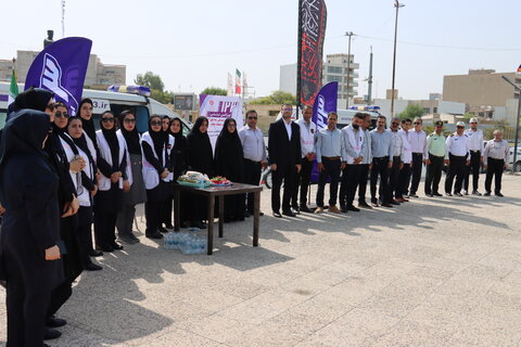 رژه خودرویی اورژانس اجتماعی ۱۲۳ بهزیستی در بوشهر؛ نمادی از حضور فعال در جامعه در هفته بهزیستی