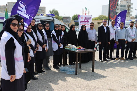 رژه خودرویی اورژانس اجتماعی ۱۲۳ بهزیستی در بوشهر؛ نمادی از حضور فعال در جامعه در هفته بهزیستی