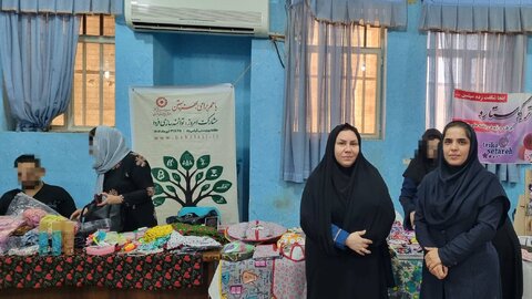 بهبهان|برگزاری نمایشگاه دستاوردهای مددجویان به مناسبت هفته بهزیستی