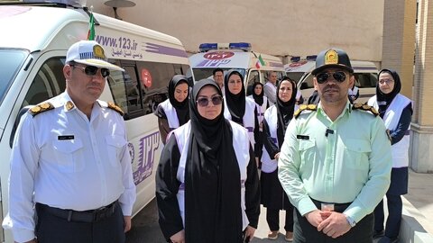 گزارش تصویری| برگزاری مانور خودرویی اورژانس اجتماعی همزمان با سراسر کشور