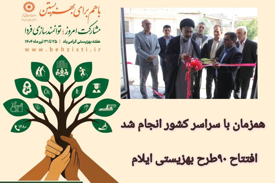 افتتاح همزمان ۹۰طرح بهزیستی ایلام 