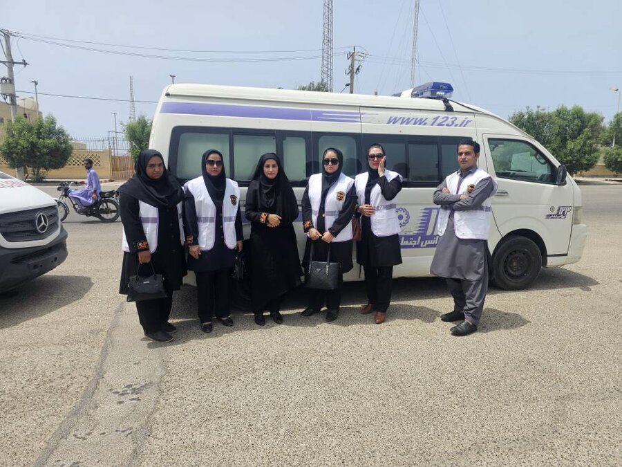 رژه خودرویی اورژانس اجتماعی در سیستان و بلوچستان 