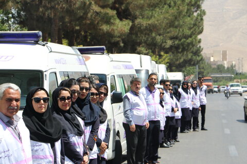 گزارش تصویری از مانور خودروهای اورژانس اجتماعی همزمان با فرارسیدن گرامیداشت هفته بهزیستی