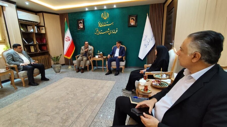 دیدار مدیرکل بهزیستی استان یزد با فرماندار بافق به مناسبت هفته بهزیستی