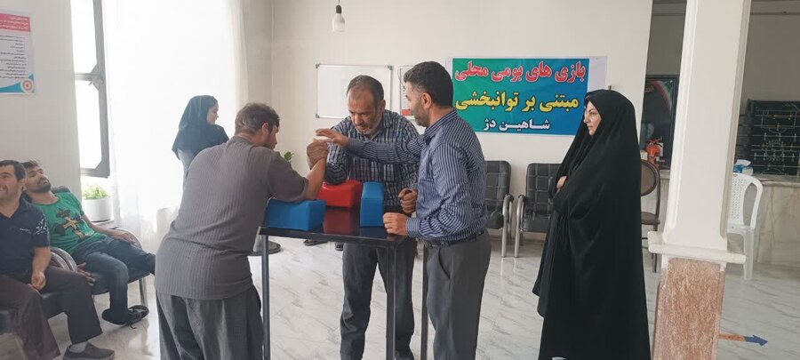 مسابقه مچ اندازی بین توانخواهان مراکز توانبخشی بهزیستی شاهین دژ