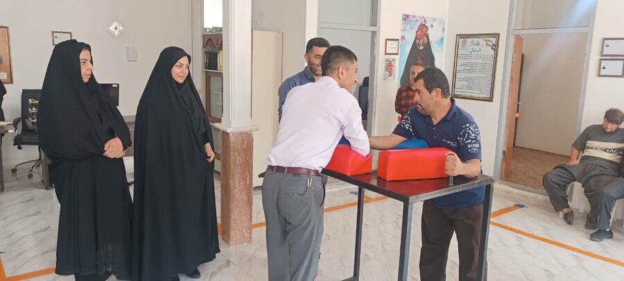 مسابقه مچ اندازی بین توانخواهان مراکز توانبخشی بهزیستی شاهین دژ