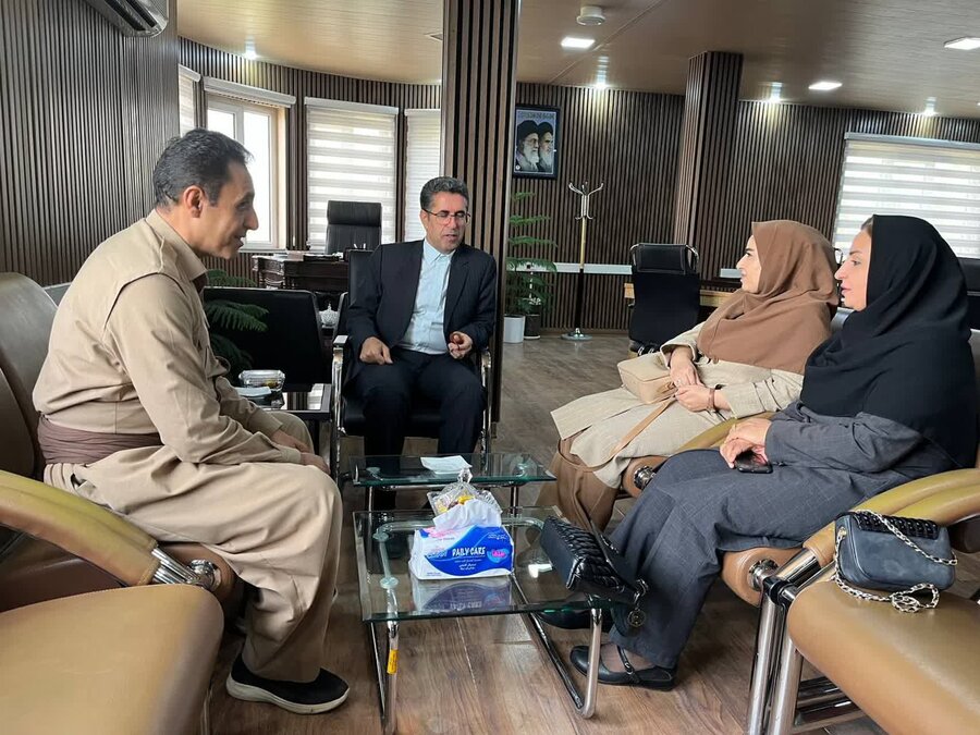 دیدار معاون توانبخشی بهزیستی کردستان با فرماندار کامیاران