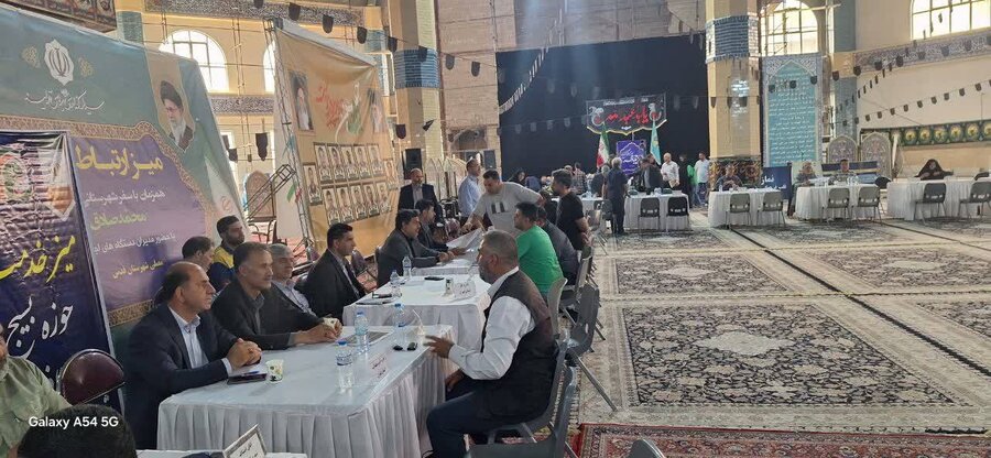 شهر قدس | میز ارتباط مردمی همزمان با سیزدهمین سفر شهرستانی استاندار تهران  برگزار شد