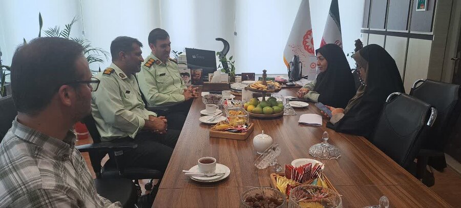 دیدار صمیمانه مدیرکل بهزیستی استان با سرهنگ عباس پهلوان‌نسب، فرمانده انتظامی شهرستان گرگان