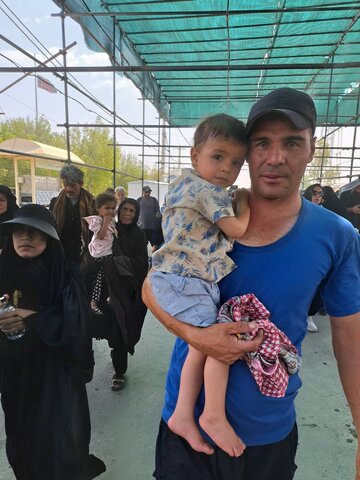 گزارش تصویری| جلوه هایی دیدنی از حضور کودکان در مرز مهران