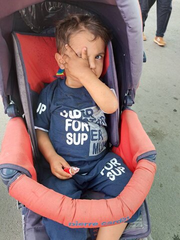 گزارش تصویری| جلوه هایی دیدنی از حضور کودکان در مرز مهران