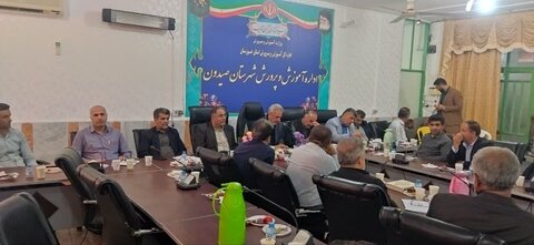 شرکت مدیرکل بهزیستی بهزیستی خوزستان درجلسه کارگروه فرهنگی اجتماعی شهرستان  صیدون