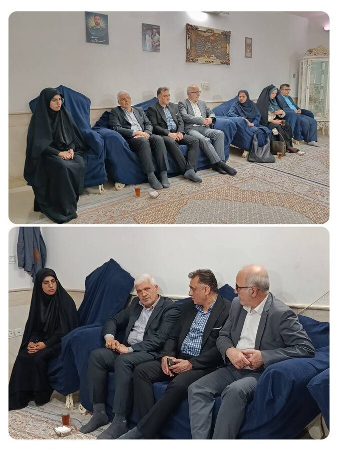 مدیر کل دفتر مراقبت و توانمند سازی کودکان و نوجوانان سازمان بهزیستی کشور در بیرجند با خانواده شهید دارای فرزند ۳ قلو دیدار کرد