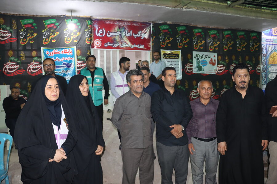 گزارش تصویری|بازدید مدیر کل بهزیستی خوزستان از خدمات ارائه شده به زوار در مرز چذابه