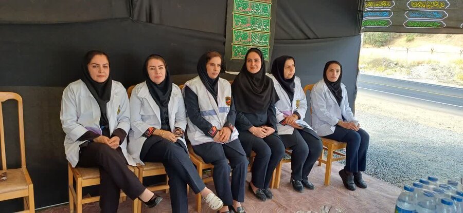 بازدید مدیرکل بهزیستی کردستان از موکب مرز باشماق مریوان