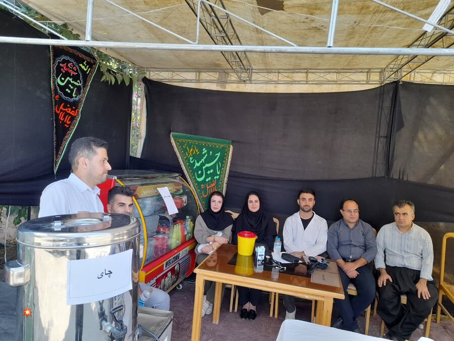 بازدید اعضای شورای هماهنگی ادارات وزارت تعاون، کار و رفاه اجتماعی کردستان از موکب مرز باشماق