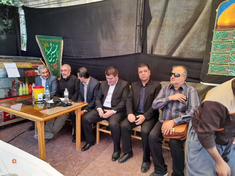 بازدید اعضای شورای هماهنگی ادارات وزارت تعاون، کار و رفاه اجتماعی کردستان از موکب مرز باشماق