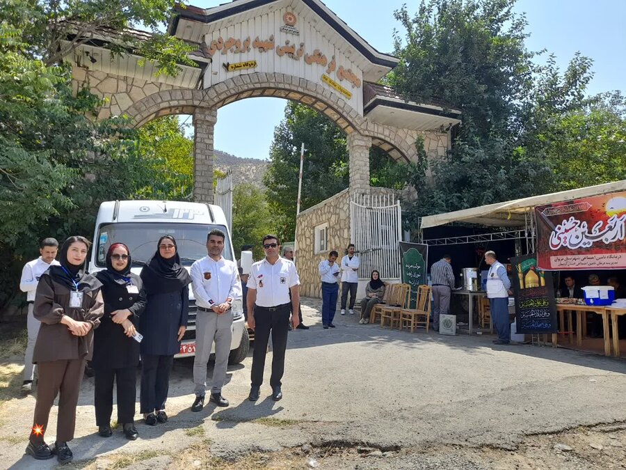 بازدید اعضای شورای هماهنگی ادارات وزارت تعاون، کار و رفاه اجتماعی کردستان از موکب مرز باشماق