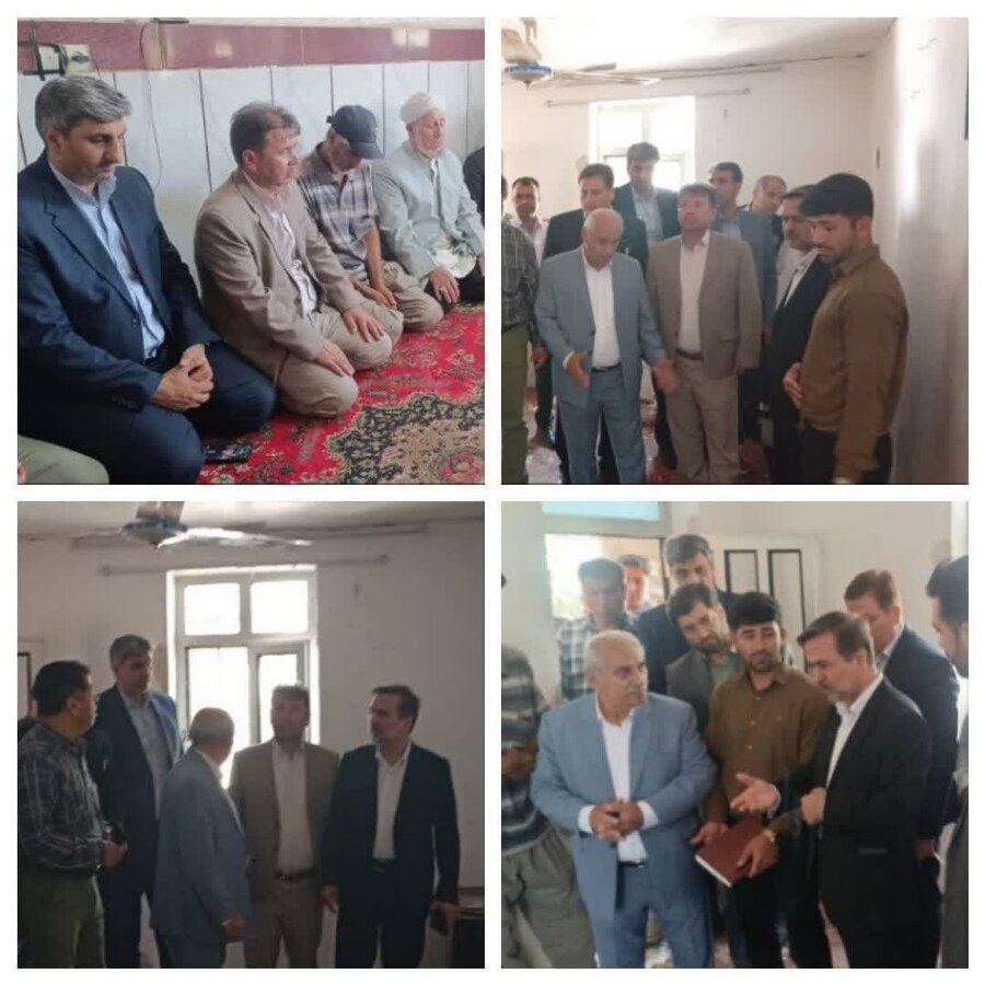 بازدید معاون سیاسی، امنیتی و اجتماعی استاندار گلستان و معاون مشارکت‌های مردمی بهزیستی استان از منزل آسیب‌دیده در اثر انفجار گاز