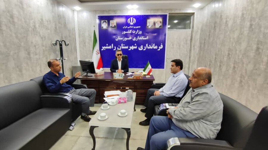 دیدار سرپرست معاونت توسعه کارآفرینی بهزیستی خوزستان با فرماندار شهرستان رامشیر