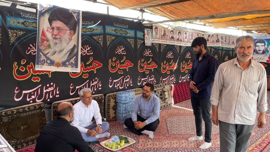 بازدید رئیس بهزیستی قروه از موکب‌های زائران اربعین