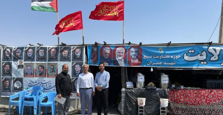 بازدید رئیس بهزیستی قروه از موکب‌های زائران اربعین