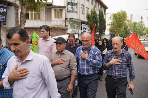 آیین پیاده روی جاماندگان اربعین حسینی و مراسم زیات اربعین در بهزیستی گیلان