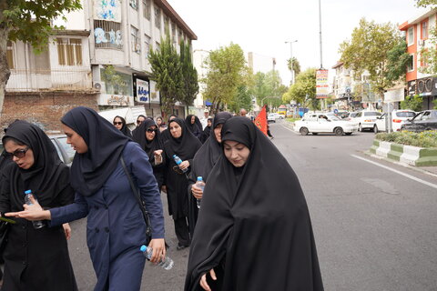 آیین پیاده روی جاماندگان اربعین حسینی و مراسم زیات اربعین در بهزیستی گیلان