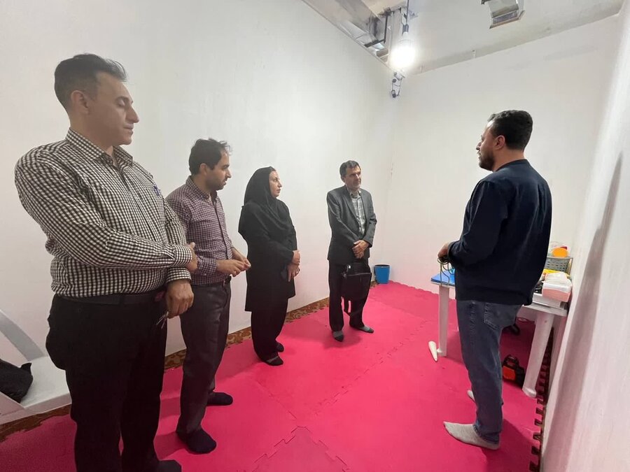 بازدید مسئول حراست بهزیستی کردستان از مرکز توانبخشی کامیاران