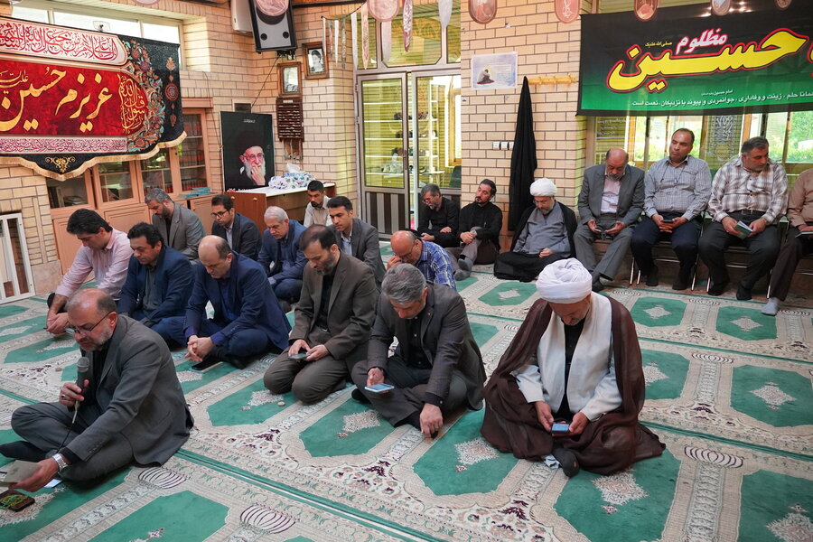 برگزاری مراسم قرائت زیارت پرفیض اربعین در حسینیه حضرت علی اصغر (ع) بهزیستی گیلان