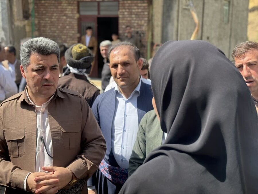 بازدید مسئولان مریوان از روستاهای محروم بخش سرشیو
