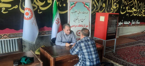 اشتهارد | برپایی میزخدمت در مصلّی شهرستان اشتهارد / به مناسبت فرارسیدن هفته دولت