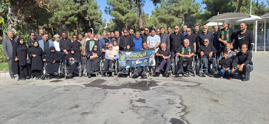 حرکت کاروان پیاده بهزیستی به سوی حرم امام رضا (ع)