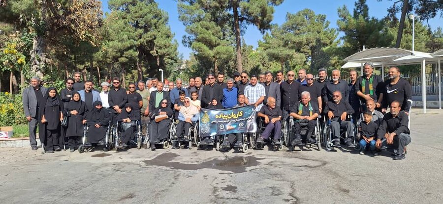 حرکت کاروان پیاده بهزیستی به سوی حرم امام رضا (ع)