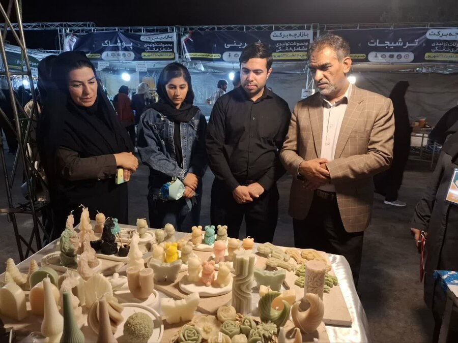 بازدید از مراکز مراقبتی افراد دارای معلولیت ذهنی و بازارچه عرضه محصولات مشاغل خانگی مددجویان بهزیستی سیرجان 