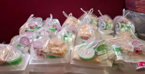 توزیع غذا توسط مرکز رعد تحت نظارت اداره بهزیستی شهرستان طالقان