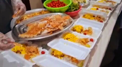 توزیع غذا توسط مرکز رعد تحت نظارت اداره بهزیستی شهرستان طالقان