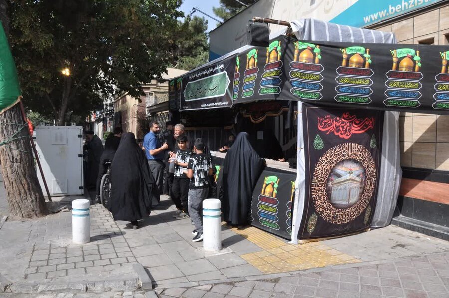 برپایی موکب اداره کل بهزیستی خراسان رضوی به مناسب ایام دهه آخر صفر