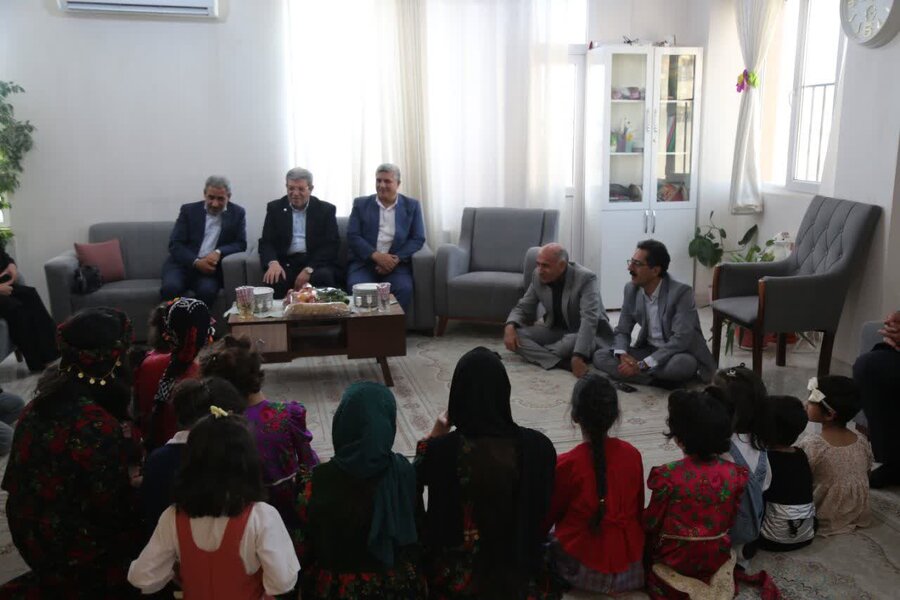 دیدار رئیس سازمان بهزیستی کشور با فرزندان مرکز "هانای پاکان ولات" در کردستان