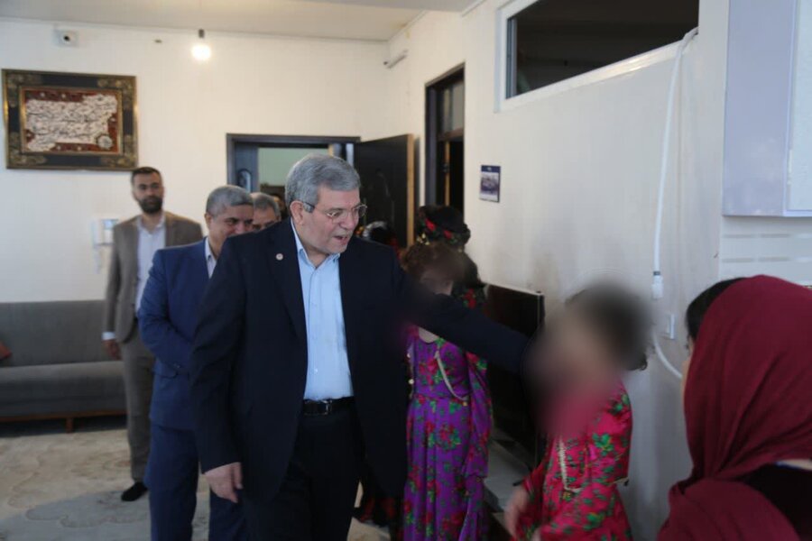 دیدار رئیس سازمان بهزیستی کشور با فرزندان مرکز "هانای پاکان ولات" در کردستان