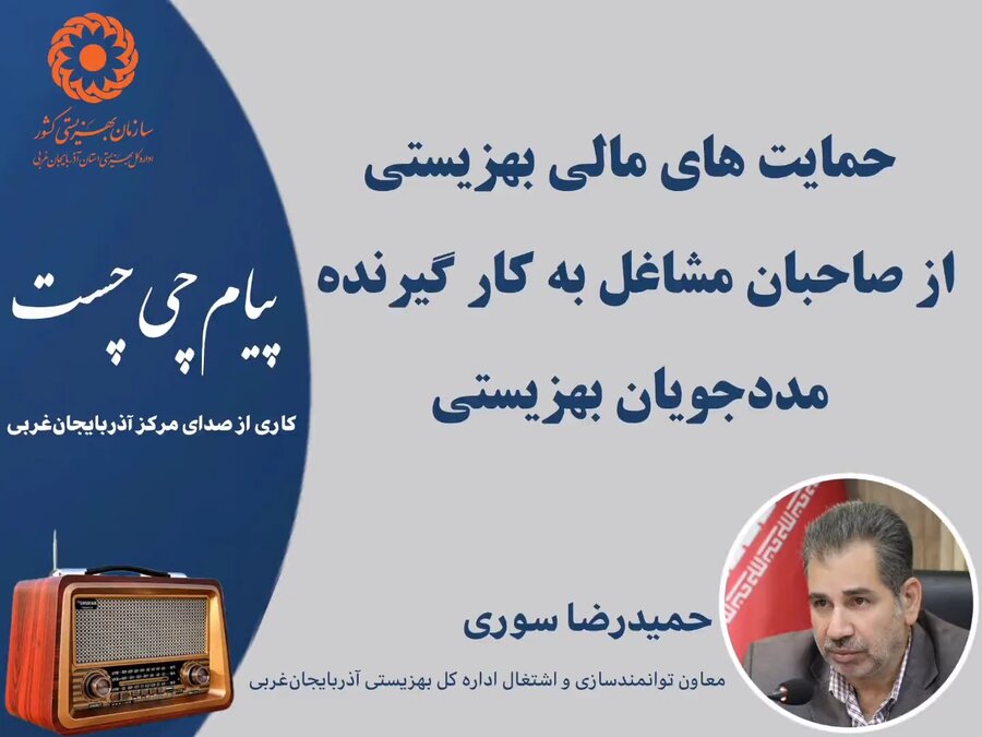 در رسانه / پیام معاون توانمندسازی بهزیستی آذربایجان‌غربی در برنامه زنده رادیویی 
