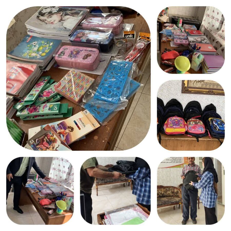 توزیع نوشت‌افزار برای دانش آموزان تحت پوشش بهزیستی در آستانه سال تحصیلی جدید