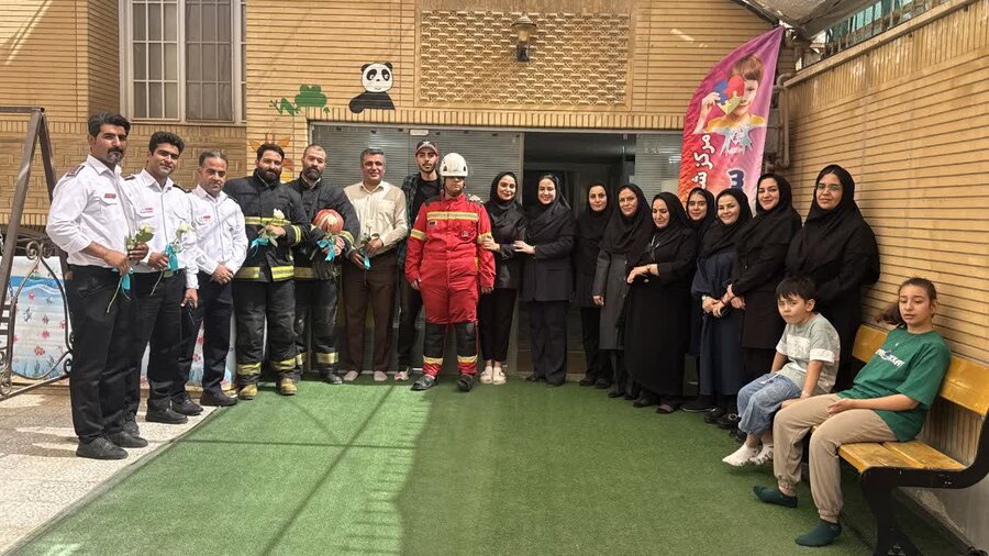کاشان| بهزیستی روز آتش‌نشان را متفاوت رقم زد