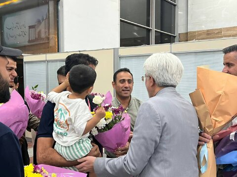 گزارش تصویری|استقبال مدیر کل و مسئول تربیت بدنی بهزیستی فارس از تیم ملی فوتبال5نفره نابینایان