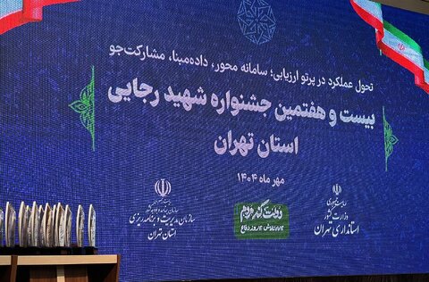 ببینیم| لحظه اعلام اداره کل بهزیستی استان تهران به عنوان دستگاه برتر در محور سلامت اجتماعی و توانبخشی جشنواره شهید رجایی