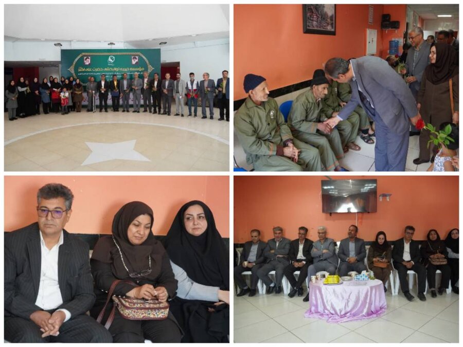 گرامیداشت هفته سالمندان با اجرای پویش «رز مهربانی» در توانبخشی حضرت علی اکبر بیرجند