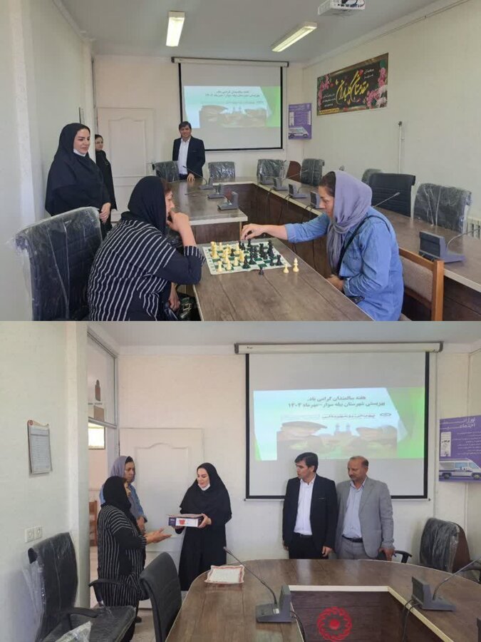 بیله سوار|  برگزاری مسابقه شطرنج ویژه مددجویان در اداره بهزیستی بیله‌سوار